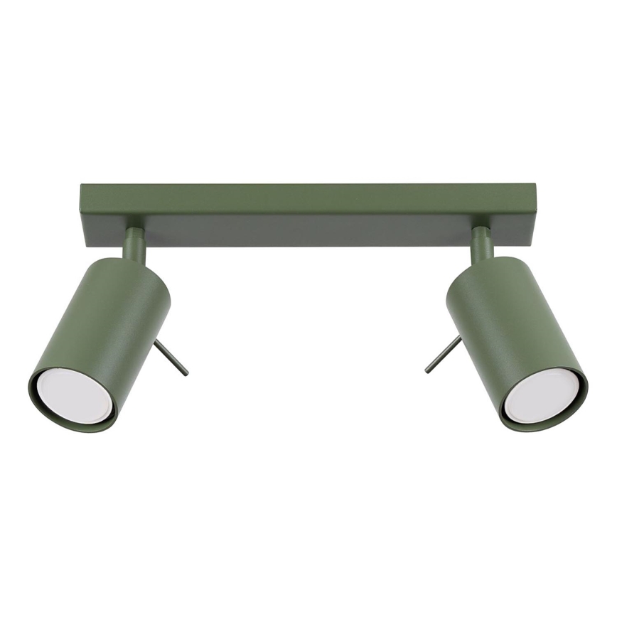 Reflektorska svjetiljka RING 2xGU10/10W/230V zelena