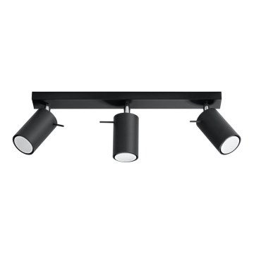 Reflektorska svjetiljka RING 3 3xGU10/10W/230V crna