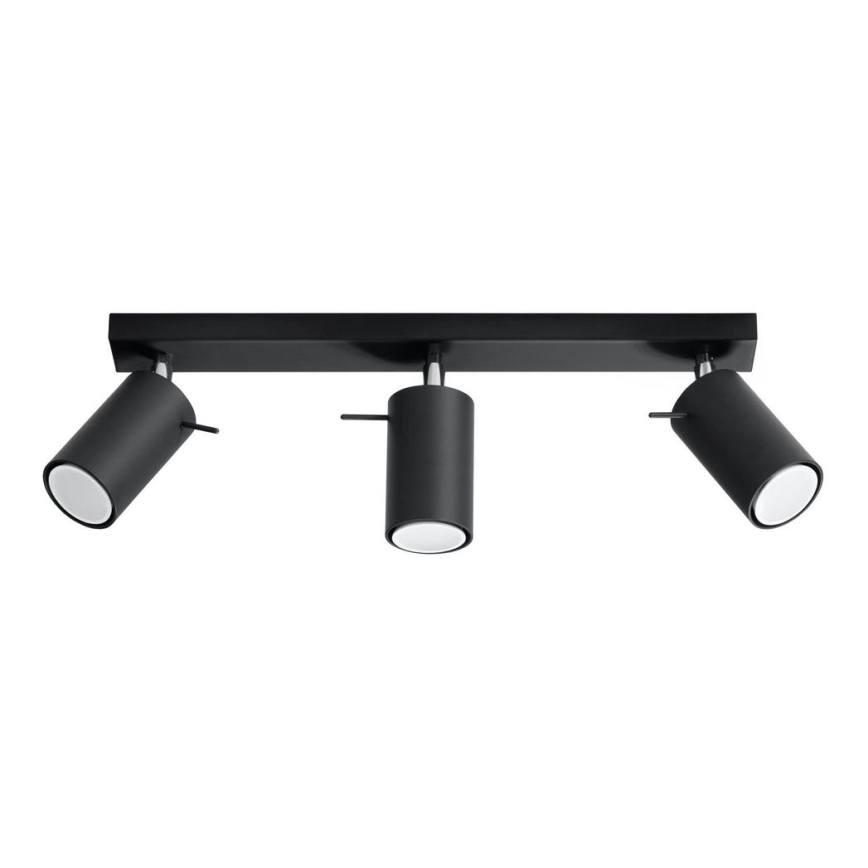 Reflektorska svjetiljka RING 3 3xGU10/10W/230V crna