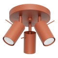 Reflektorska svjetiljka RING 3xGU10/10W/230V crvena