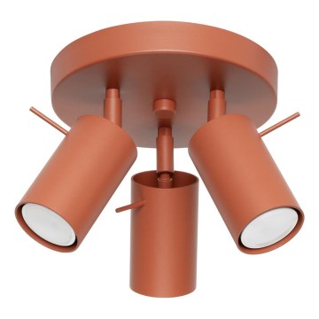 Reflektorska svjetiljka RING 3xGU10/10W/230V crvena
