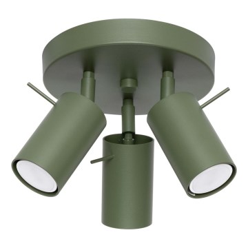 Reflektorska svjetiljka RING 3xGU10/10W/230V zelena