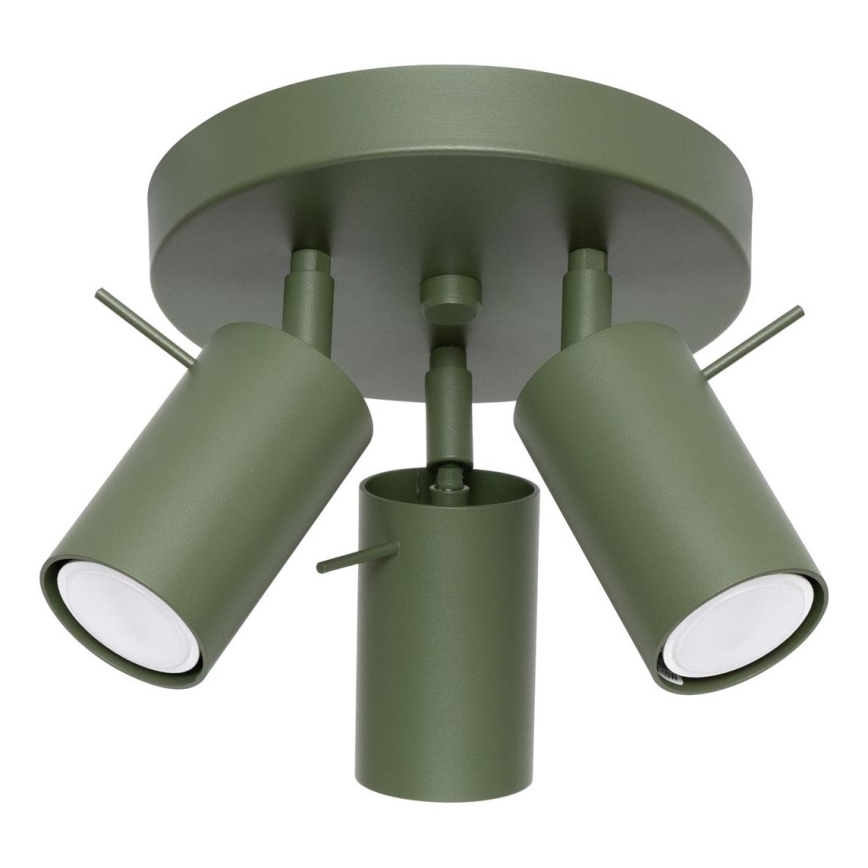 Reflektorska svjetiljka RING 3xGU10/10W/230V zelena