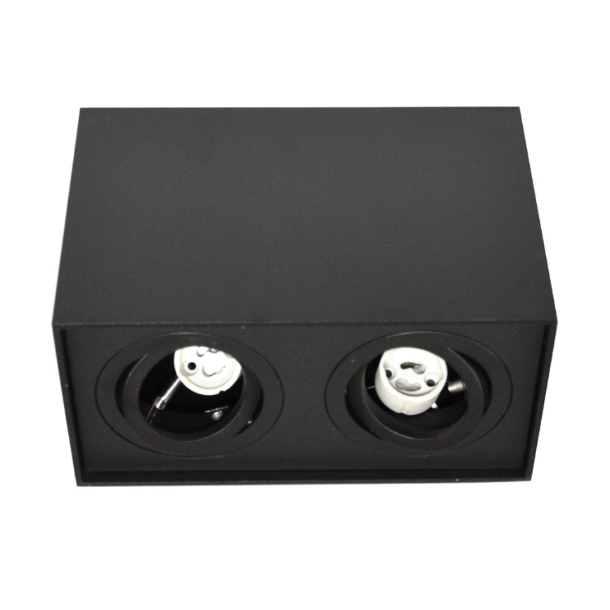 Reflektorska svjetiljka SIROCO 2xGU10/30W/230V crna
