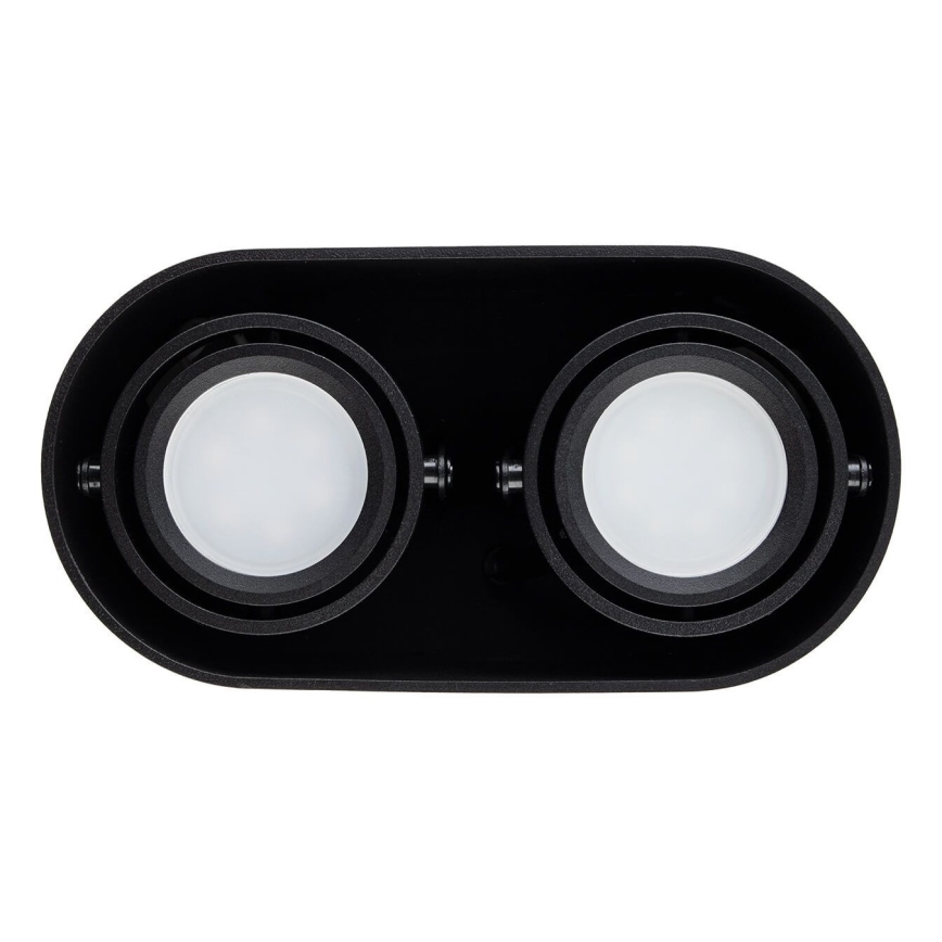Reflektorska svjetiljka SIROK 2xGU10/30W/230V crna