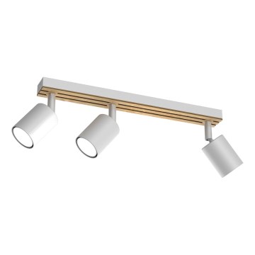 Reflektorska svjetiljka TERRA 3xGU10/8W/230V bijela/hrast