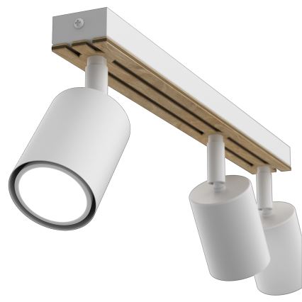 Reflektorska svjetiljka TERRA 3xGU10/8W/230V bijela/hrast