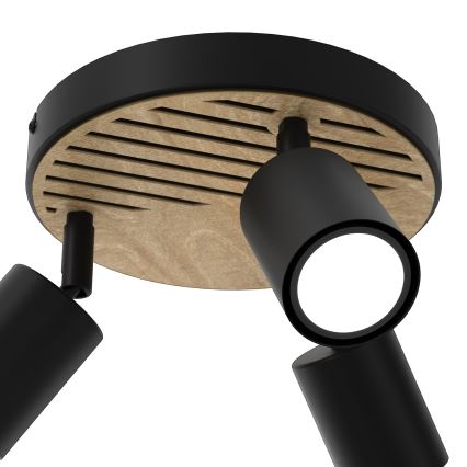 Reflektorska svjetiljka TERRA 3xGU10/8W/230V crna/hrast