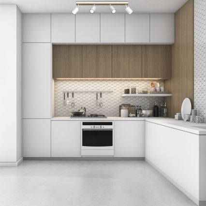 Reflektorska svjetiljka TERRA 4xGU10/8W/230V bijela/hrast