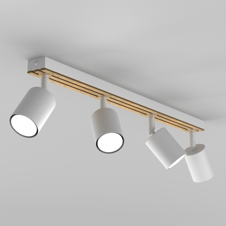 Reflektorska svjetiljka TERRA 4xGU10/8W/230V bijela/hrast