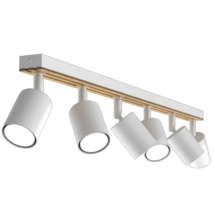 Reflektorska svjetiljka TERRA 6xGU10/8W/230V bijela/hrast