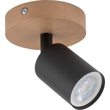 Reflektorska svjetiljka TOP WOOD 1xGU10/10W/230V crna/drvo