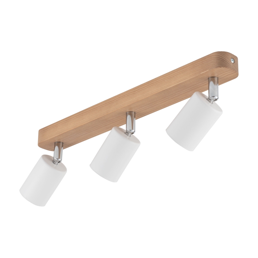 Reflektorska svjetiljka TOP WOOD 3xGU10/10W/230V bijela/drvo