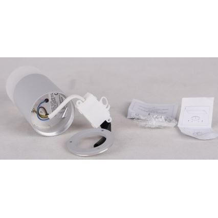 Reflektorska svjetiljka TUBA 1xGU10/15W/230V siva/bijela