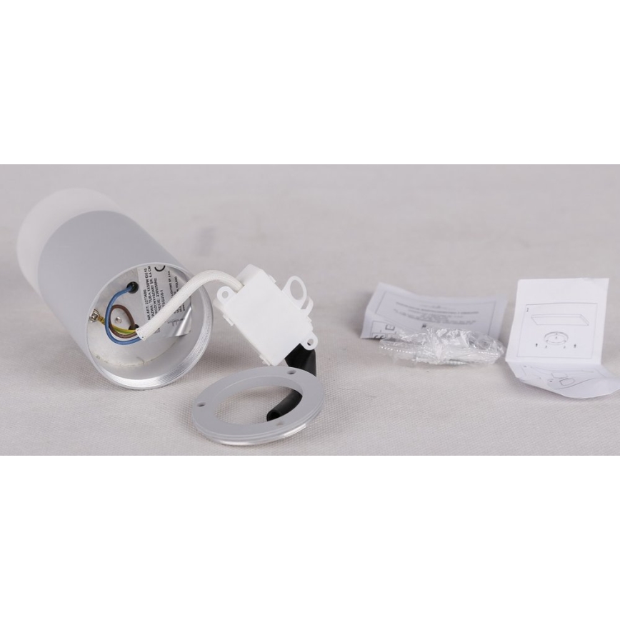 Reflektorska svjetiljka TUBA 1xGU10/15W/230V siva/bijela