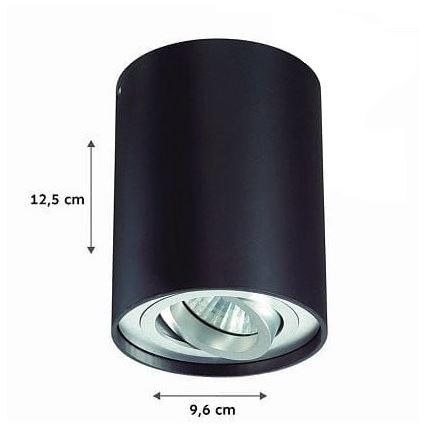 Reflektorska svjetiljka TUBA 1xGU10/50W/230V crna