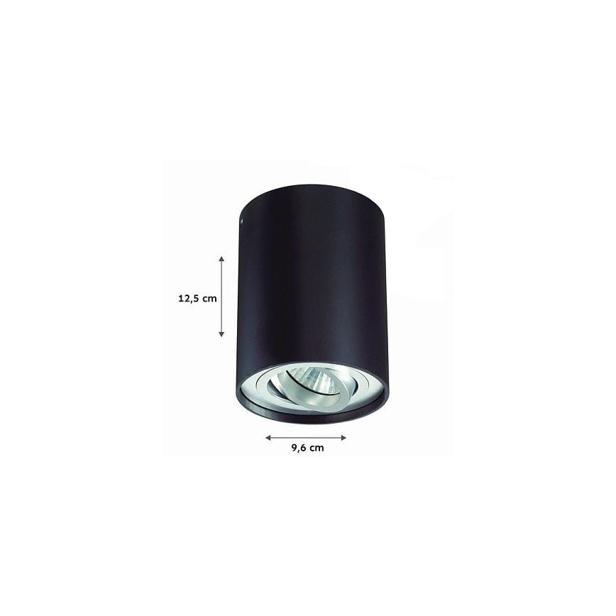 Reflektorska svjetiljka TUBA 1xGU10/50W/230V crna