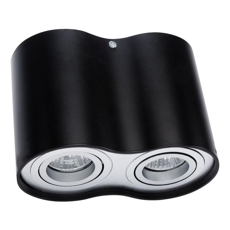 Reflektorska svjetiljka TUBA 2xGU10/50W/230V crna