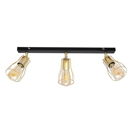 Reflektorska svjetiljka TUBE 3xE27/15W/230V zlatna/crna