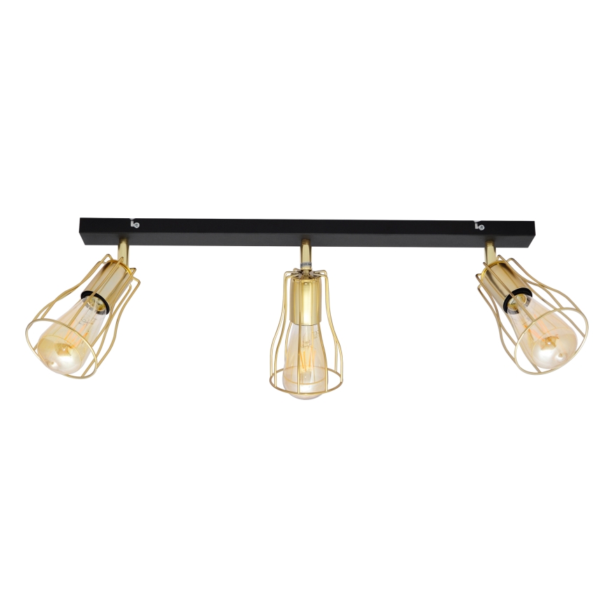 Reflektorska svjetiljka TUBE 3xE27/15W/230V zlatna/crna