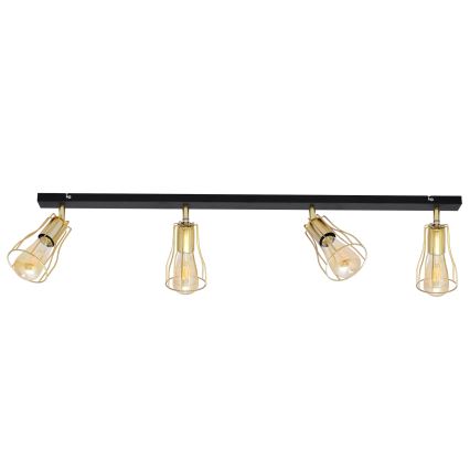 Reflektorska svjetiljka TUBE 4xE27/15W/230V zlatna/crna