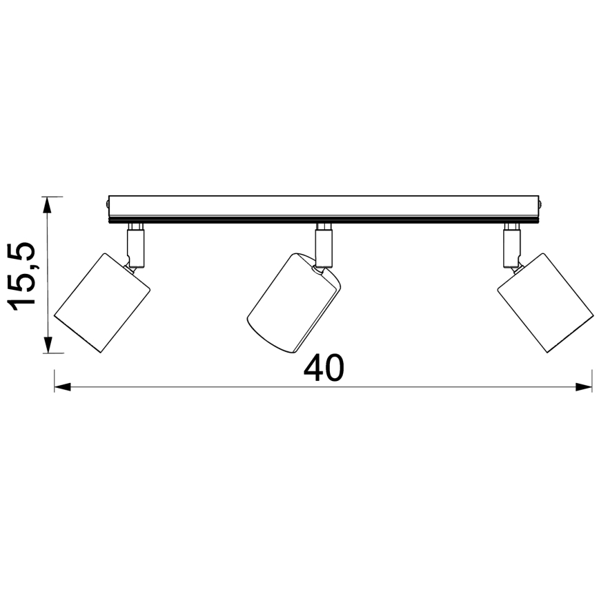 Reflektorska svjetiljka TULON 3xGU10/8W/230V crna/hrast