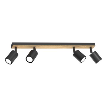 Reflektorska svjetiljka TULON 4xGU10/8W/230V crna/hrast