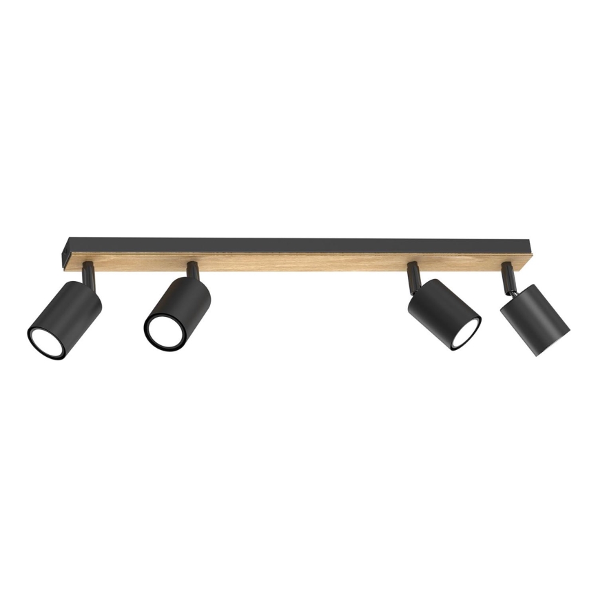 Reflektorska svjetiljka TULON 4xGU10/8W/230V crna/hrast