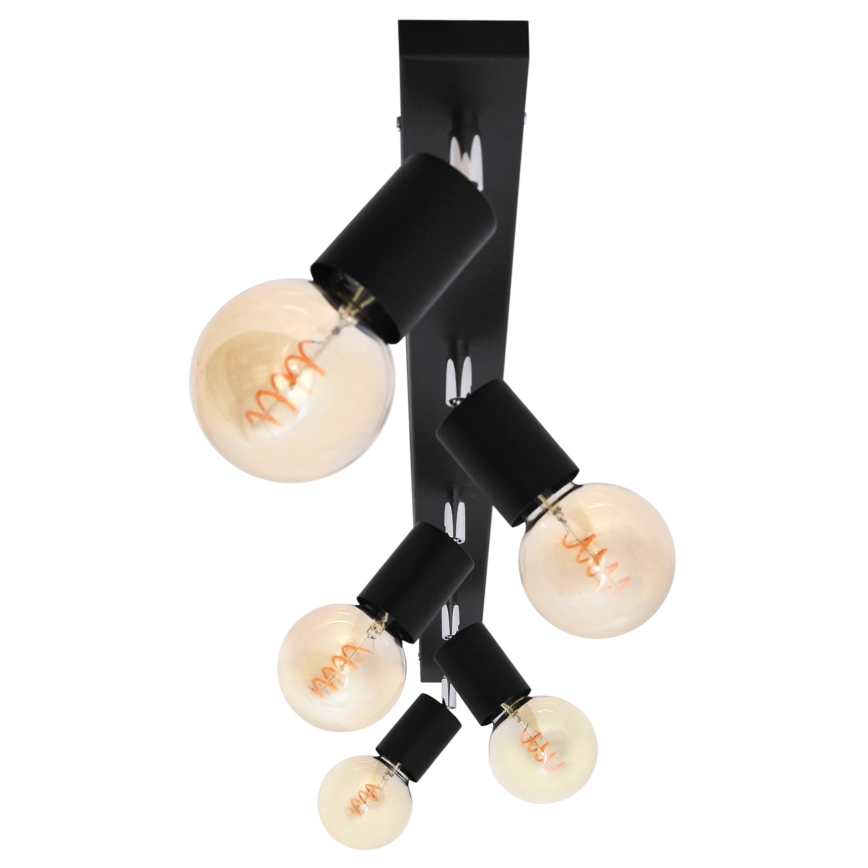 Reflektorska svjetiljka TUNE 5xE27/20W/230V crna