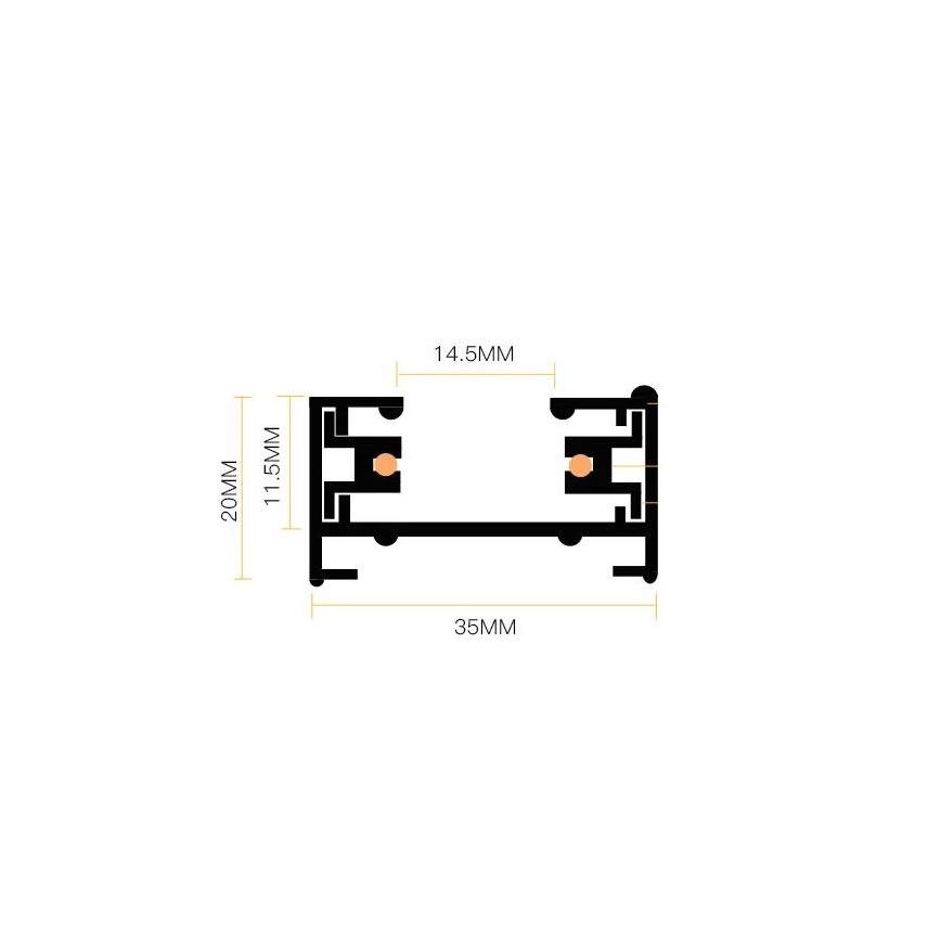 Reflektorska svjetiljka u tračnom sustavu 4xGU10/25W/230V crna