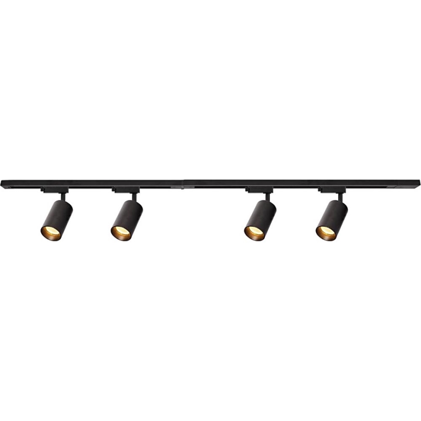 Reflektorska svjetiljka u tračnom sustavu PIPE 4xGU10/10W/230V crna