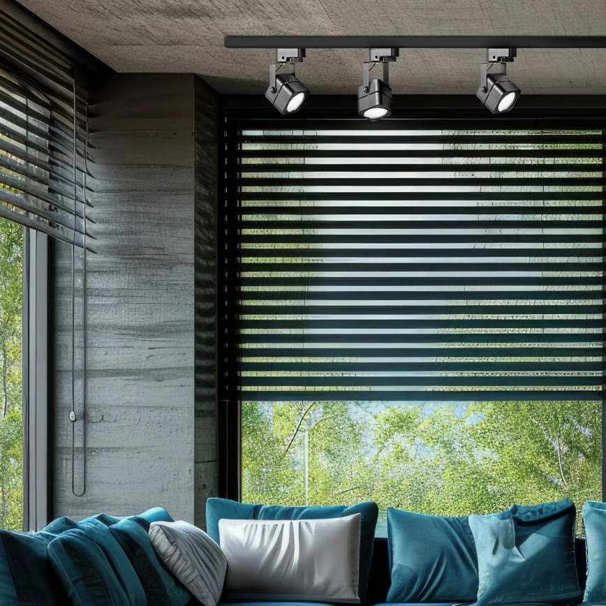 Reflektorska svjetiljka u tračnom sustavu VIENNA 3xGU10/10W/230V crna