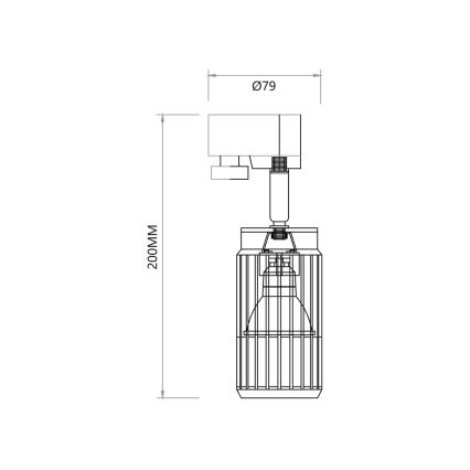 Reflektorska svjetiljka VERTICAL za tračni sustav 1xGU10/8W/230V bijela