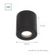 Reflektorska svjetiljka za kupaonicu CHLOE 1xGU10/30W/230V IP65 okrugli crna