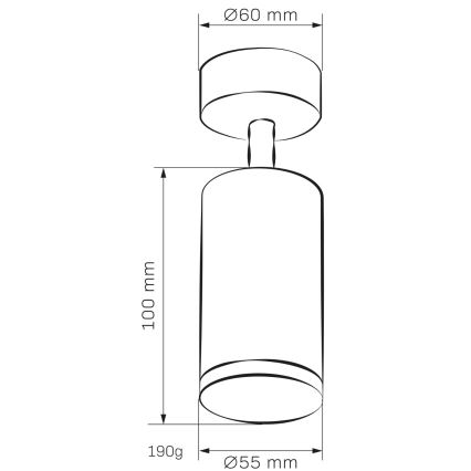 Reflektorska svjetiljka za kupaonicu TURYN 1xGU10/10W/230V IP44 bijela