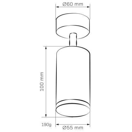 Reflektorska svjetiljka za kupaonicu TURYN 1xGU10/10W/230V IP44 crna