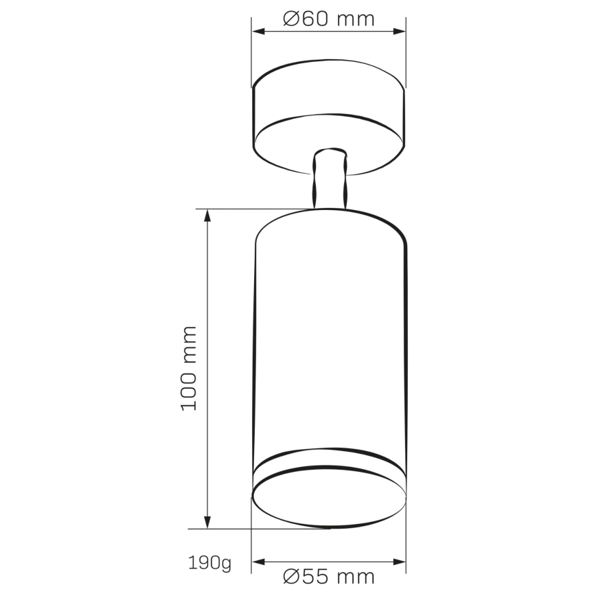 Reflektorska svjetiljka za kupaonicu TURYN 1xGU10/10W/230V IP44 crna