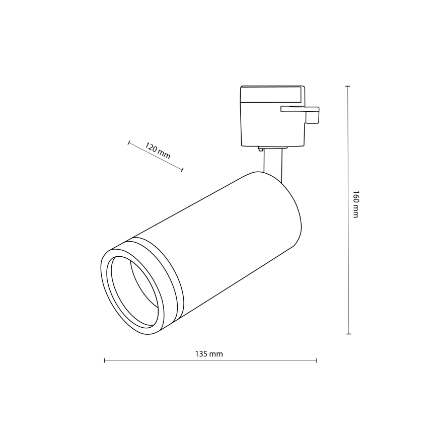 Reflektorska svjetiljka za 1-fazni tračni sustav JET RING 1xGU10/10W/230V bijela