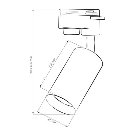 Reflektorska svjetiljka za tračni sustav MARIBEL 3xGU10/10W/230V +1 m sustav vodilica bijela