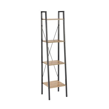Regal NARVIK 148x34 cm crna/hrast sonoma