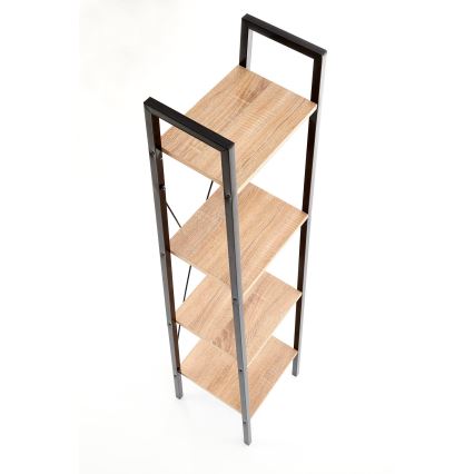 Regal NARVIK 148x34 cm crna/hrast sonoma