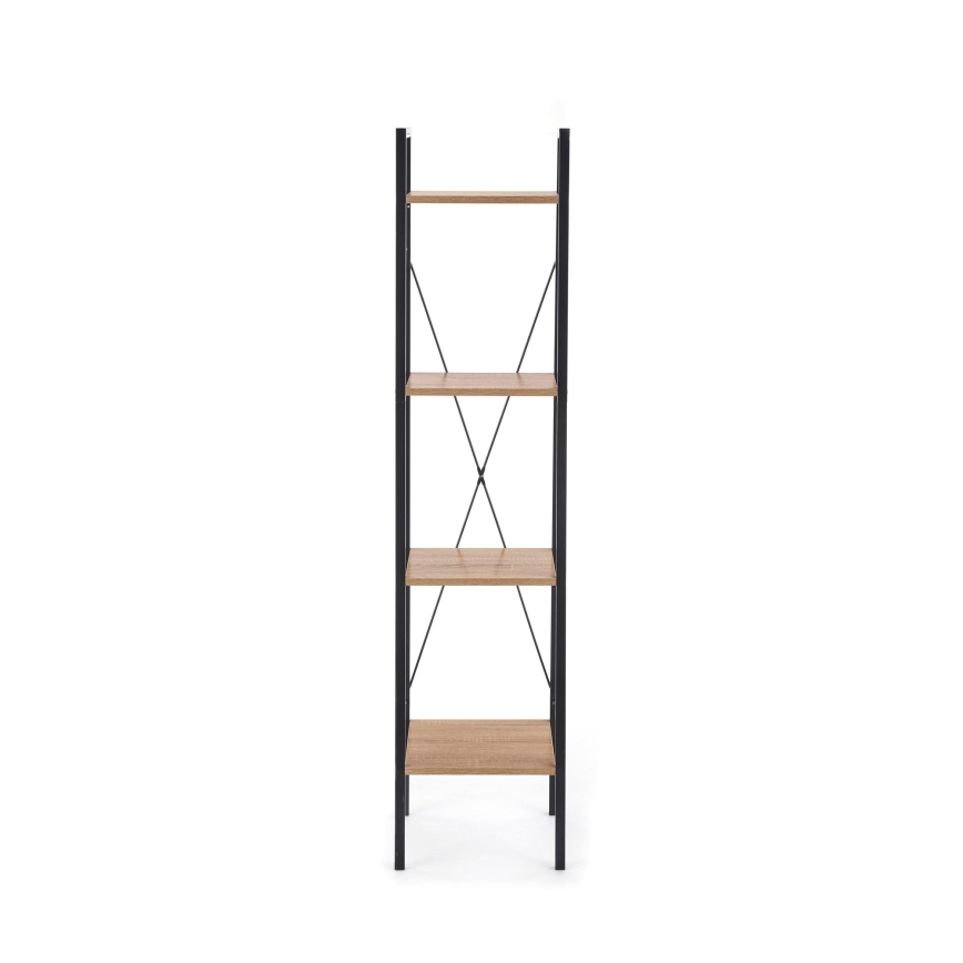 Regal NARVIK 148x34 cm crna/hrast sonoma