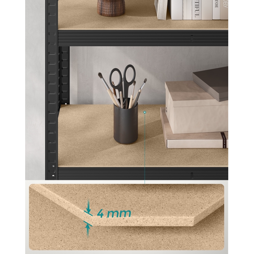 Regal ORDIFY, crne boje