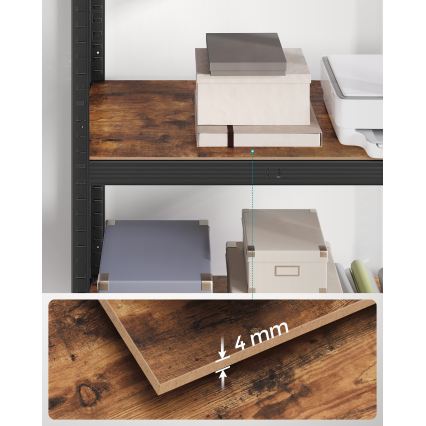 Regal ORDIFY smeđi/crni