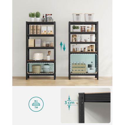 Regal ORDIFY smeđi/crni