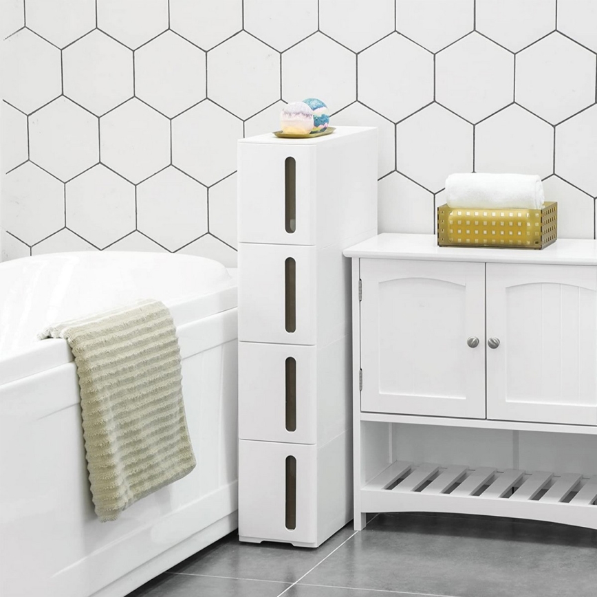 Regal s policama MARGE bijela/smeđa