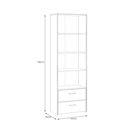 Regal URO hrast artisan/bijela