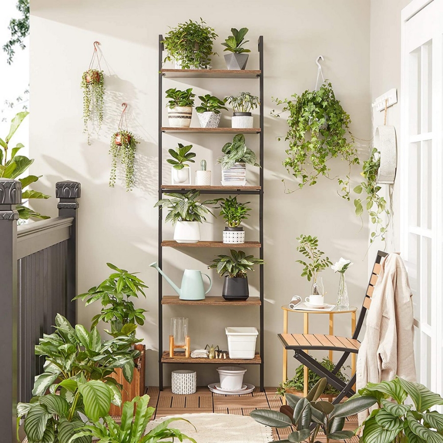 Regal za knjige NAVARO, smeđa/crna