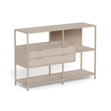Regal za knjige SARON 114x78 cm sivi