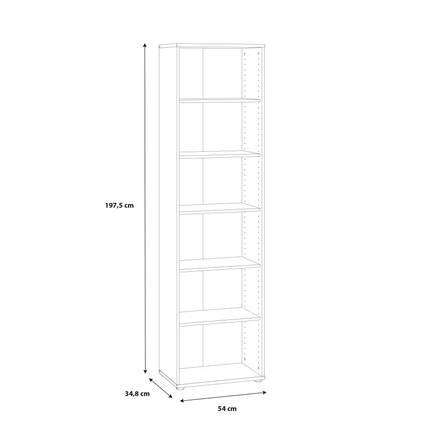 Regal za knjige URAN bijeli